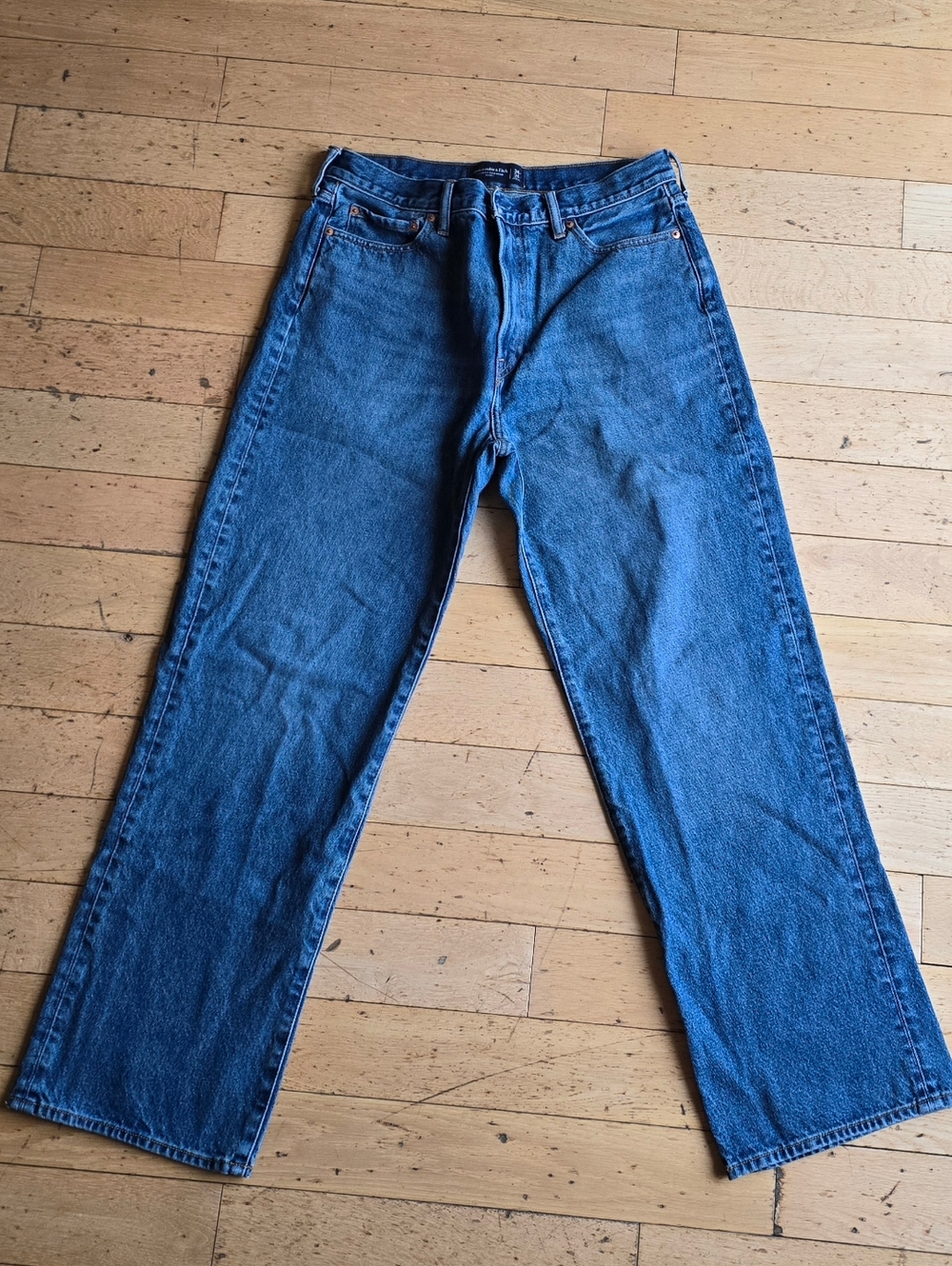 A&F Men's 90's Rigid Baggy Y2K Grunge Skater Streetwear Hip Hop Men's Jeans